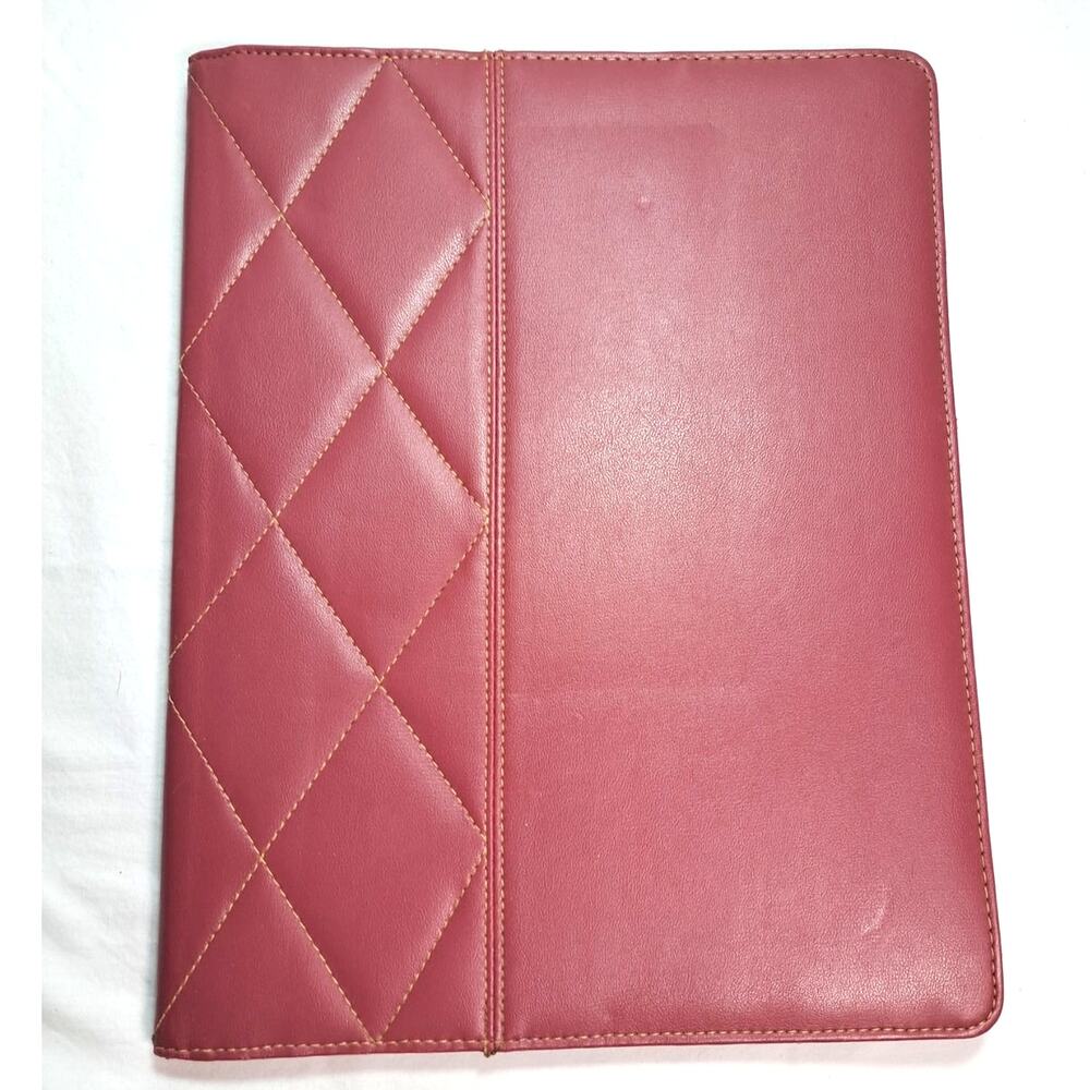 Franklin Covey 365 Folio Rose Pink Quilted Diamond Stitching Detail 12 Inch